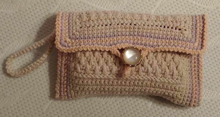 764. Horgolt zsebkendőtartó videóval