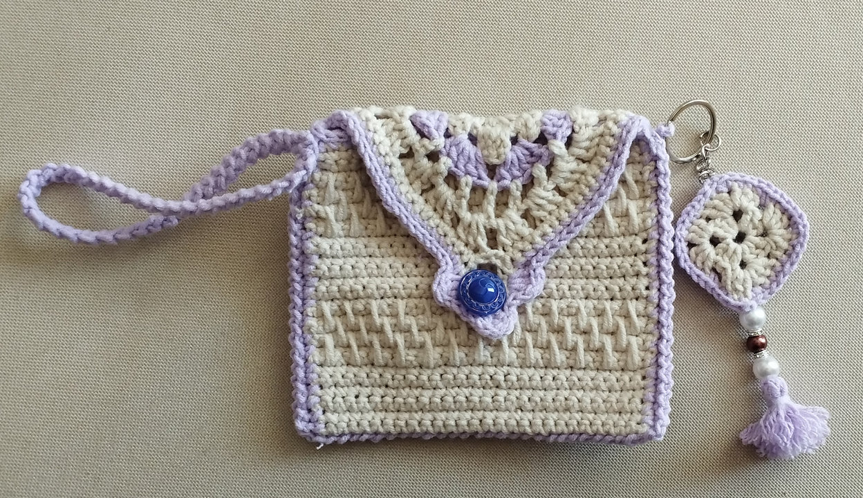 805. Horgolt zsebkendőtartó videóval