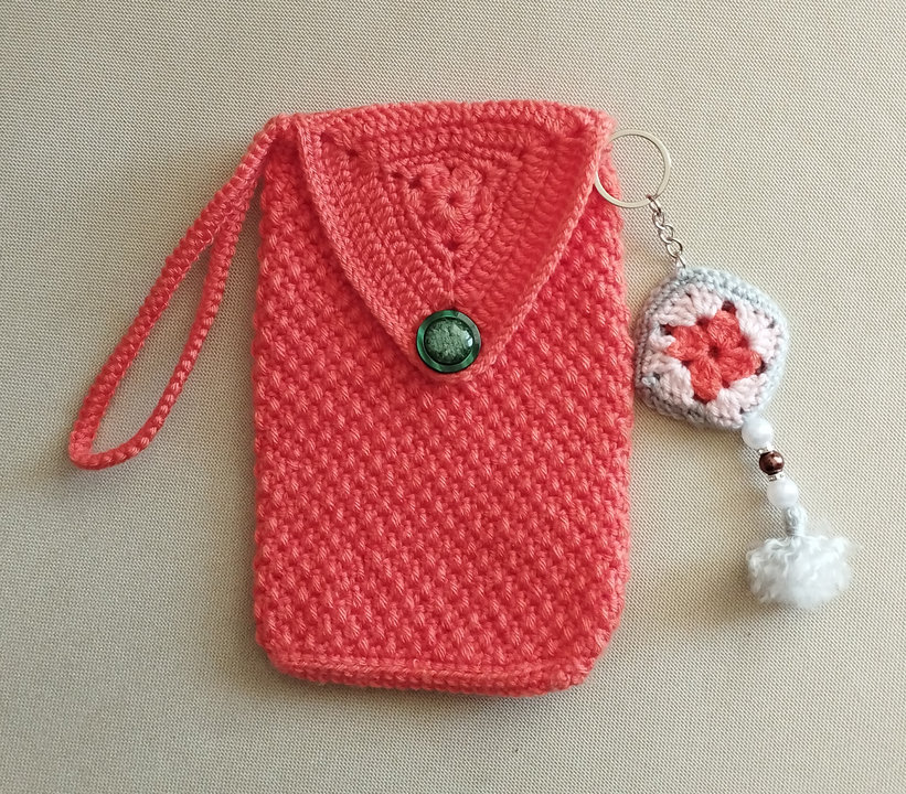 806. Horgolt telefontok videóval