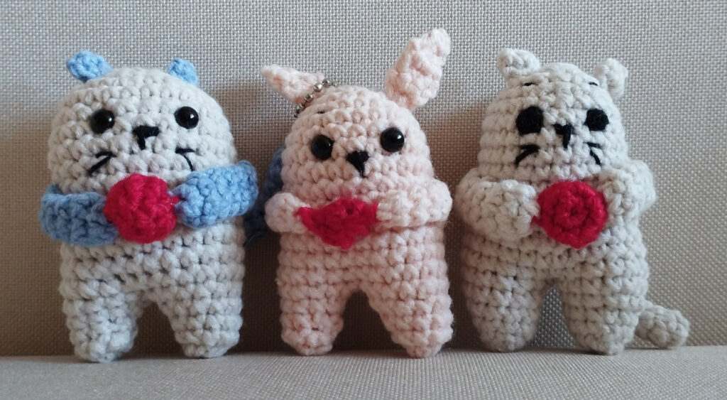 Amigurumi kulcstartók