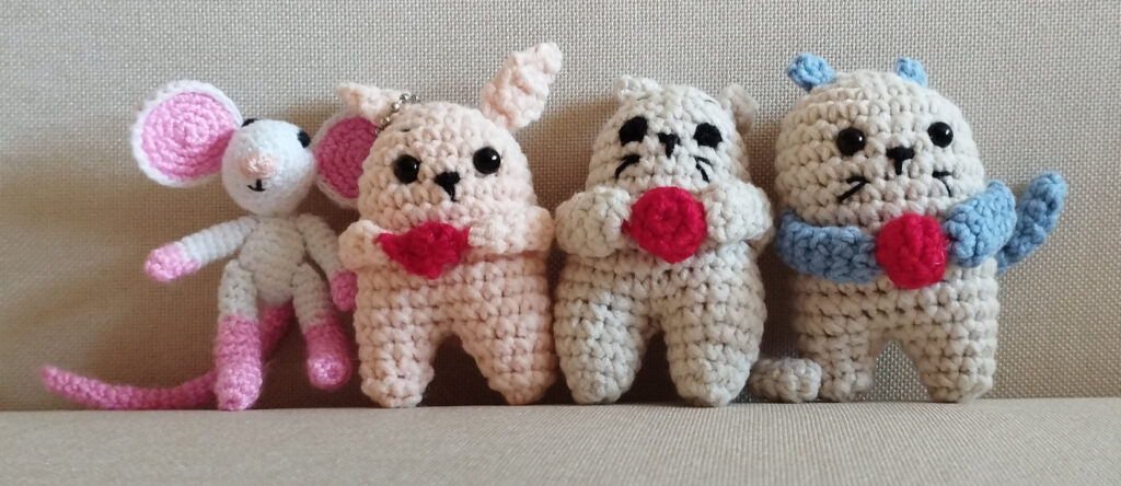 Amigurumi kulcstartók