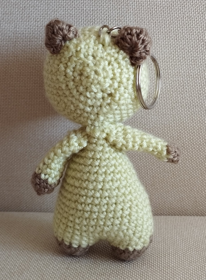 Amigurumi kulcstartó medve