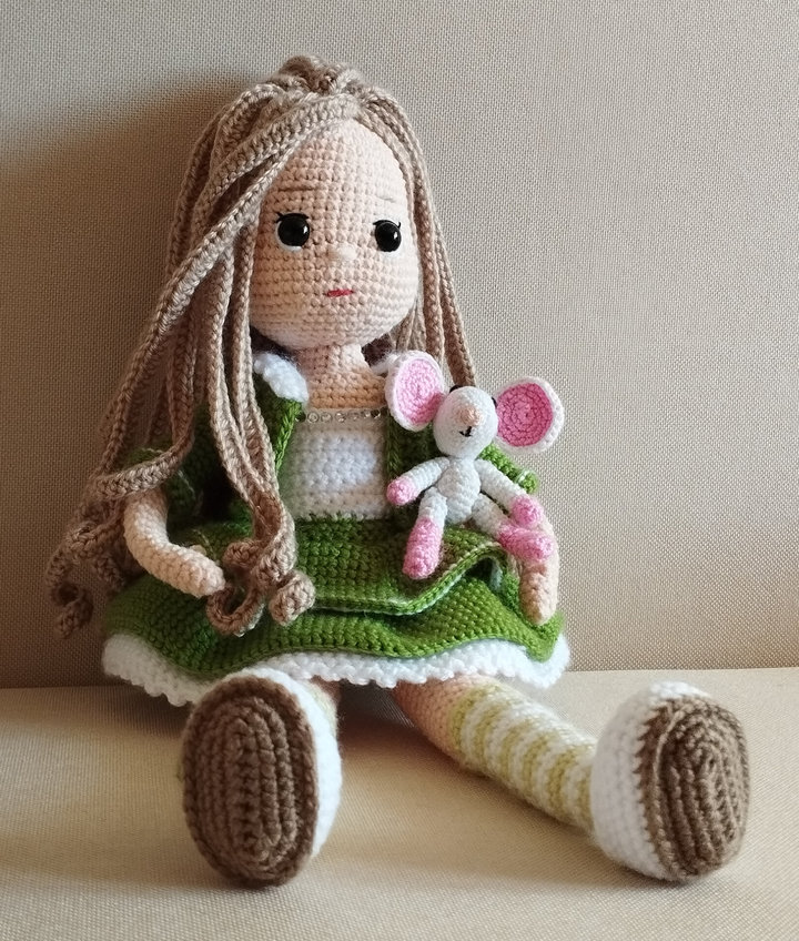 Amigurumi avokádó baba