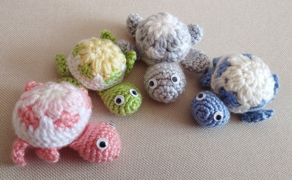 845. Amigurumi kulcstartó teknős videóval